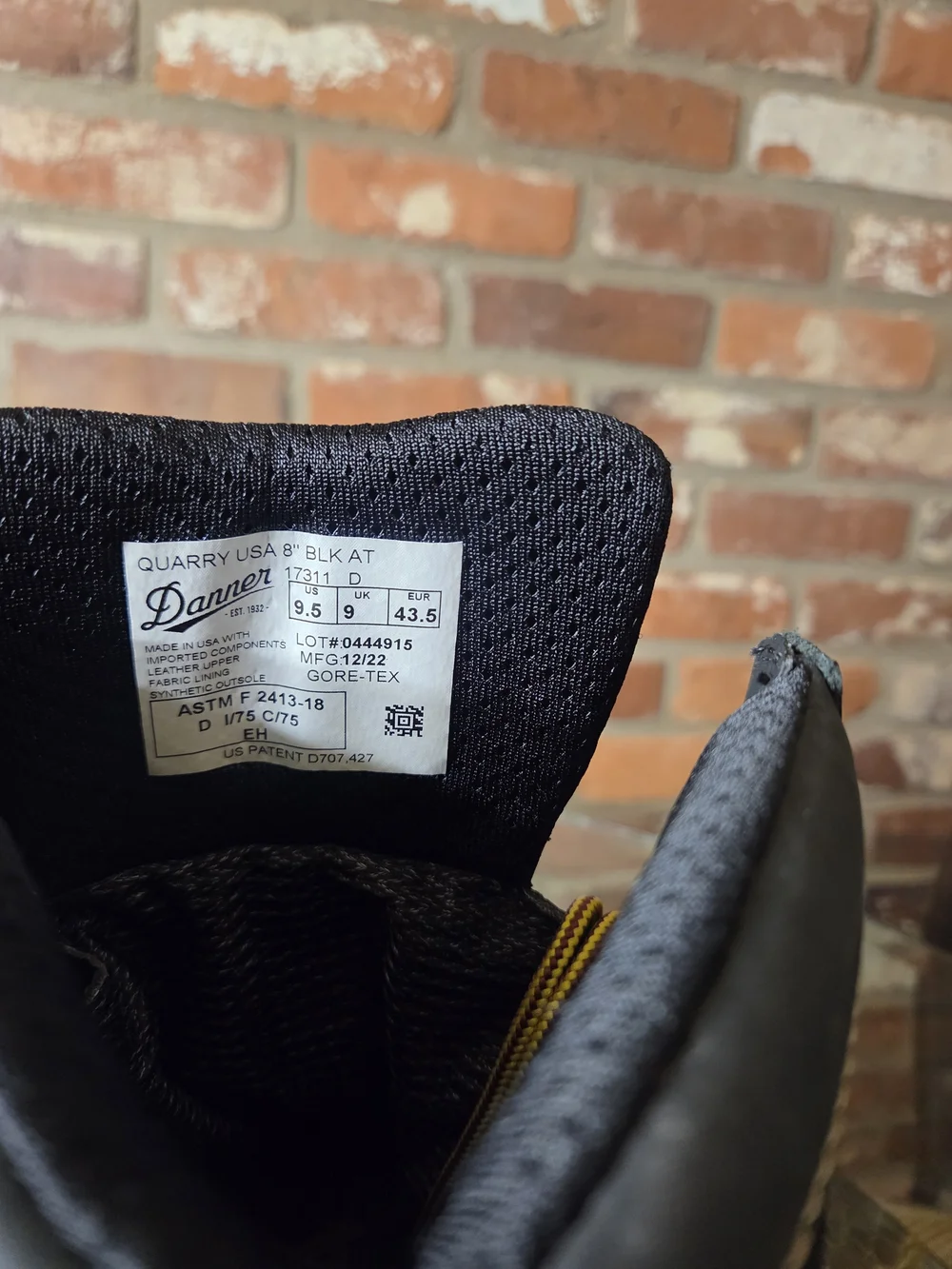 Danner Black Safety Toe Work Boots